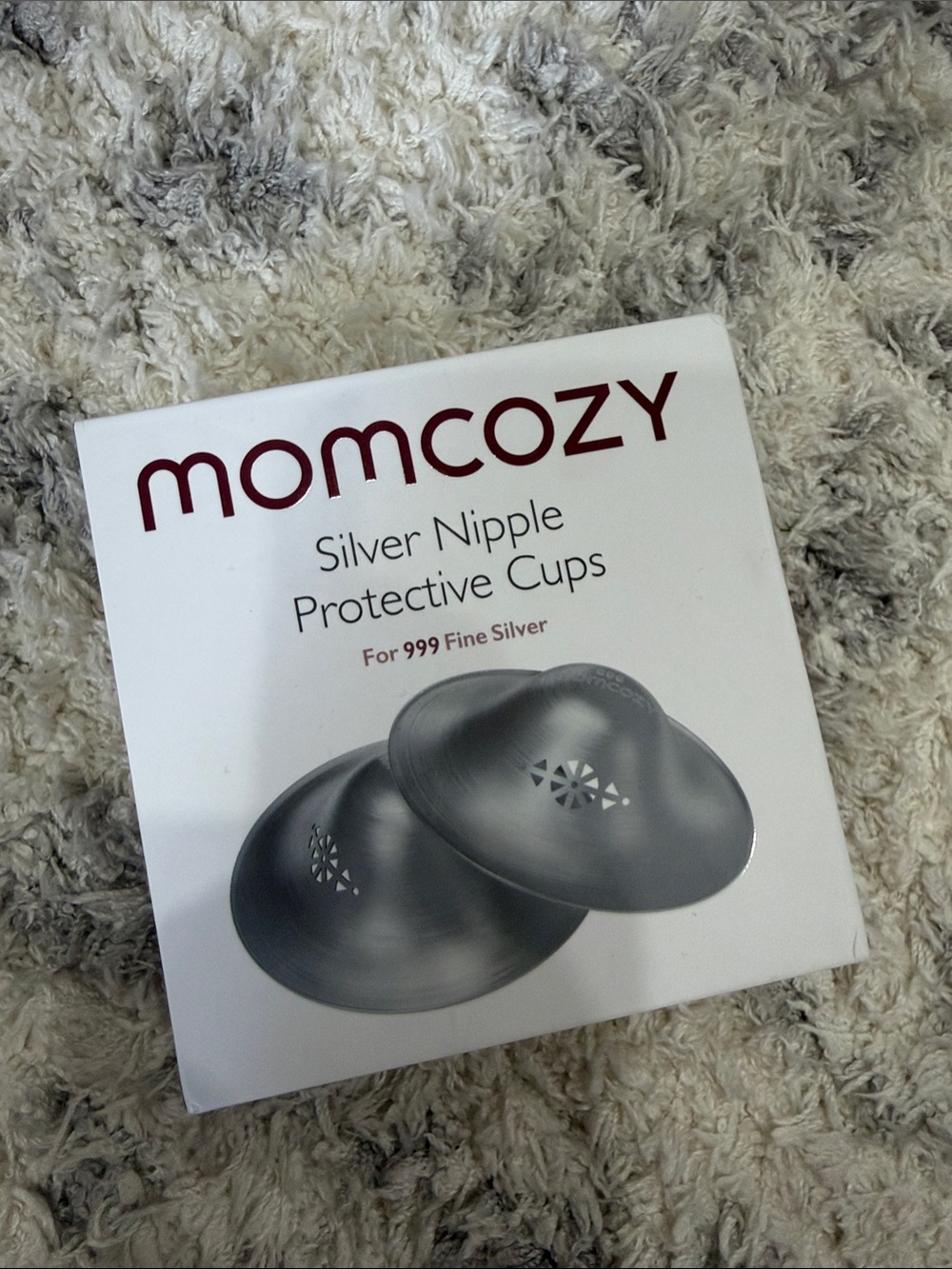 momcozy Silver Nipple Protective Cups - Shiny Silver - Brand New
